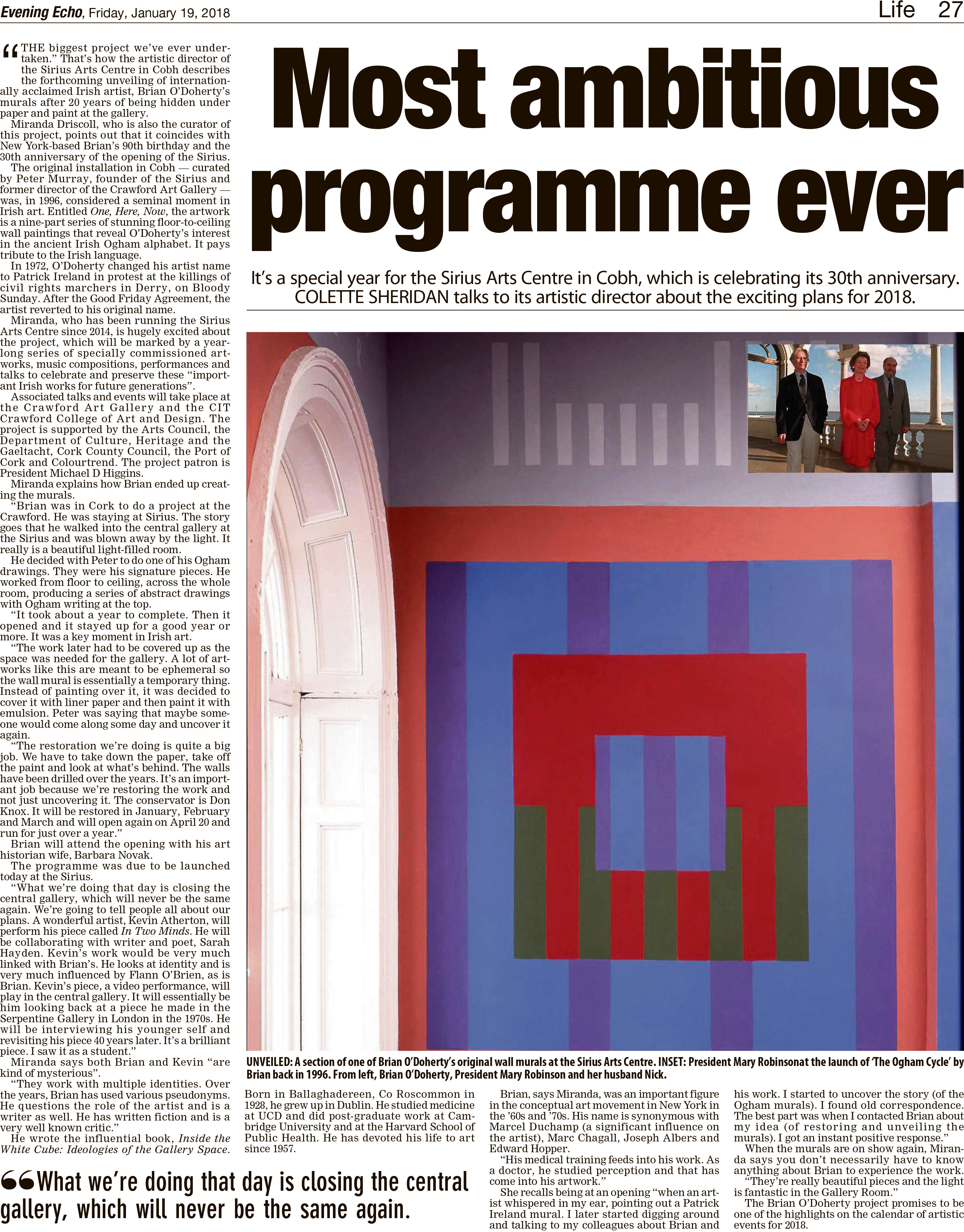 Most ambitious programme ever - Evening Echo